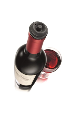 Vacu Vin 854460 Şarap Vakum Seti / Siyah 1 Pompa 3 Tıpa Çok Renkli