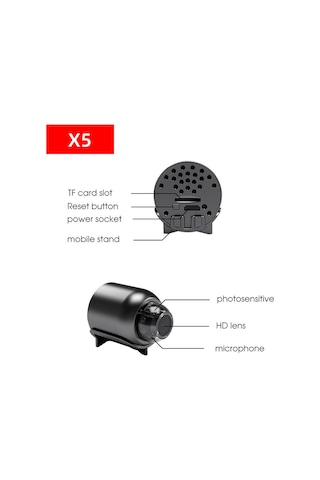 Geeksen "wifi Akıllı Mini Kamera - 1080p Gece Görüşlü, Hareket Algılama, 160 Geniş Açı, Telefondan Kontrol" 108 Karakter