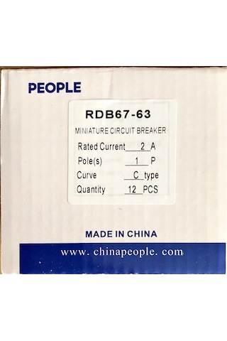 People Elektrik 2amper Kombi Sigortası 1x2a 4.5ka ve Kutusu Dahil