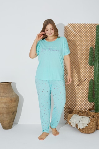 Estiva 24072 Büyük Beden Kadın Kısa Kollu Pijama Takım 001