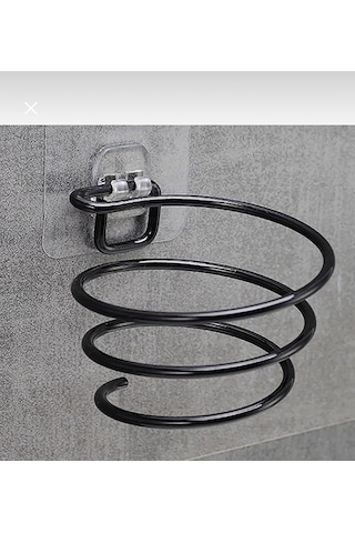 Güçlü Yapışkanlı Siyah Fön Makinası Askısı , Saç Kurutma Makinesi Tutacağı Yapışkanlı Renkli