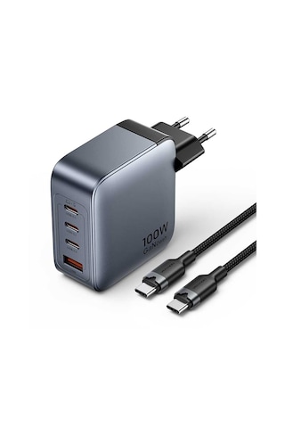 Vention Dash Tz-fet 100w Gan 5.0 4-portlu Hızlı Şarj Cihazı 3xusb-c + 1xusb-a