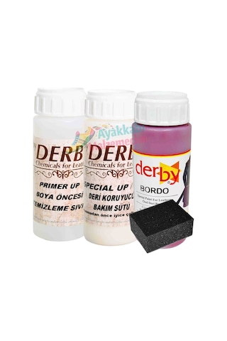 Derby Mont Direksiyon Koltuk Ayakkabı Deri Boyası 100 ML + Süngerli