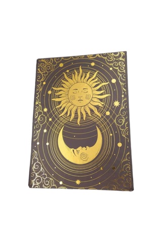 Tarot Güneş Ve Ay Temalı Planner Karton Kapak Defter Çok Renkli