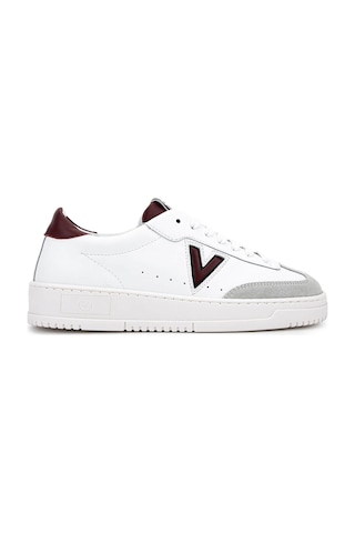 Mario Valentino Kadın Hakiki Deri Beyaz/bordo Sneakers & Spor Ayakkabı 1040 95s7004 Bn Ayk Sk25-26 Whıte/bordeaux Bordo
