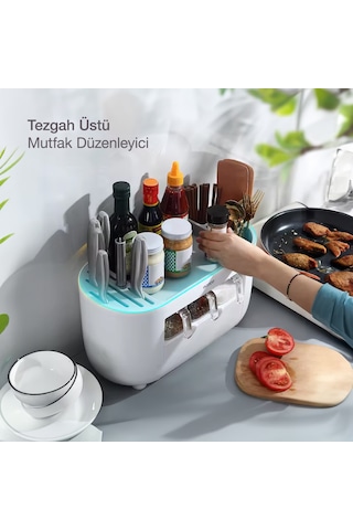 Ecoco Tezgah Üstü Bölmeli Baharatlık Çekmeceli Mutfak Düzenleyici