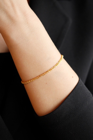 Altın Halat Bileklik-Künye Guler1002044 Sarı Altın