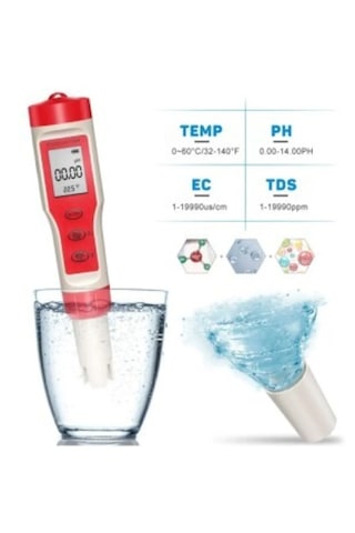 Ph Metre Tds Metre Sıcaklık Ec Ölçer 4ü 1 Arada Ölçüm Cihaz