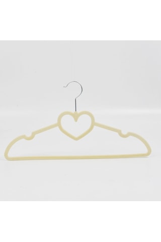 Lorin 5'li Kadife Kaydırmaz Elbise Kıyafet Dolap Askısı Bej K Renk Askı Çok Renkli