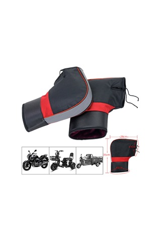 Dachuang Termal Bisiklet Eldivenleri Açık Motosiklet Scooterları İçin Kalın Yumuşak Sahte Tavşan Peluş Kenar