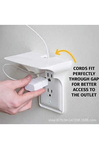 Mufunye Ev, Mutfak, Otel İçin Taşınabilir, Delik Açmayan Soket Tutucu, Konfor Ve Kolay Kullanım Sağlayan Beyaz A Modeli Beyaz