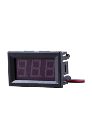 Robizstore-0.56 İnch Dc 0-100V Digital Kırmızı Voltmetre 3 Telli Panel Tip