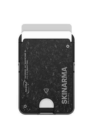 Skinarma Metal Tasarımlı 2 Hazneli Vektor Serisi Magnetik Standlı Kartlık Siyah Siyah