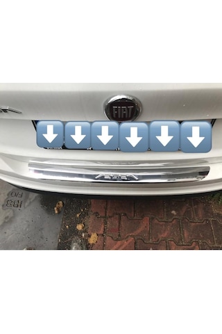 Fiat Egea SD  HB Krom Arka Tampon Üstü Koruma Eşiği 2015