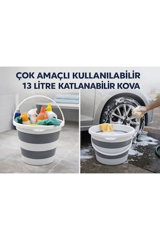 Çok Amaçlı Katlanabilir 13 Lt Kova