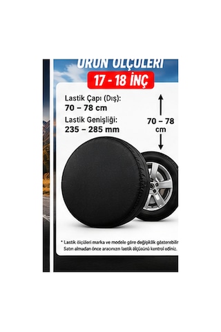 Trobus Jeep Cherokee / Liberty Kj 2002-2007 17-18 İnç Stepne Kılıfı Siyah