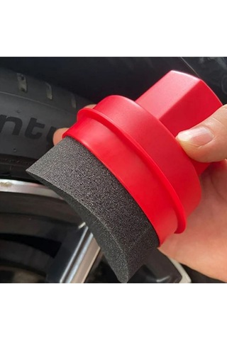 Oto Lastik Parlatıcı Sünger Ergonomik Muhafazalı Kaliteli Profesyonel Kavisli Lastik Parlatıcı
