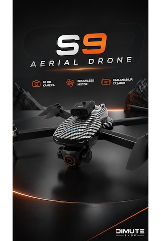 S9 Aerial Drone Hd 4k Kamera Brushless Motor 3000mah Batarya