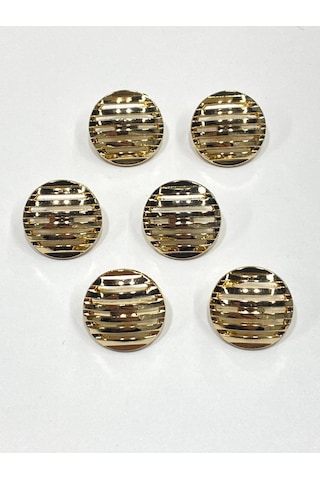 Izgara Model Metal Düğme / Gold / - 1,8 Cm