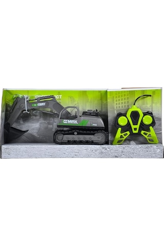 Mx City Uzaktan Kumandalı 1:12 Ölçekli Şarjlı Kepçe Yeşil 653a Yeşil - Siyah