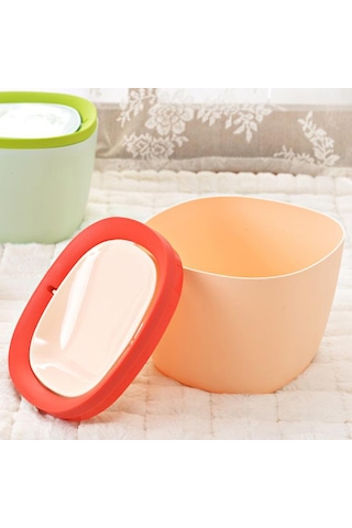 Homyl Plastik Mini Çöp Kovası Kül Kutusu Masaüstü Pembe Pembe