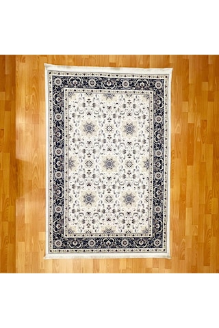 Yıldız Motifli 120 X 180 Cm Dijital Baskı Halı Beyaz