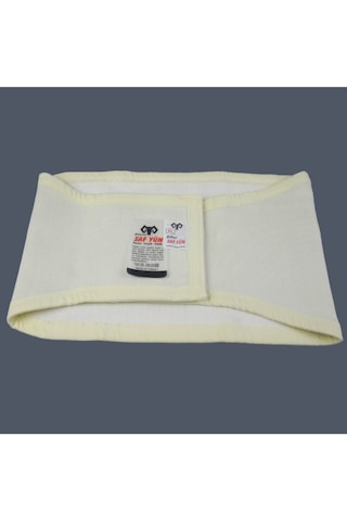 Saf Yün Ortopedik Bel Destekli Cırtlı Korse %100 Angora Siyah