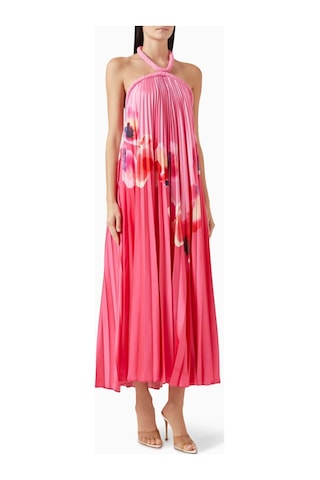 Acler Fixby Plise Maxi Elbise - - %100 Polyester - Halter Yaka Çok Renkli