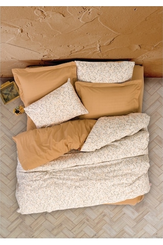 Cotton Box Çift Kişilik Ranforce Nevresim Takımı Posy Bej Bej - Krem