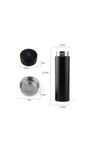 Dijital Sıcaklık Göstergeli Renkli Çelik Termos - 500 Ml Diğer