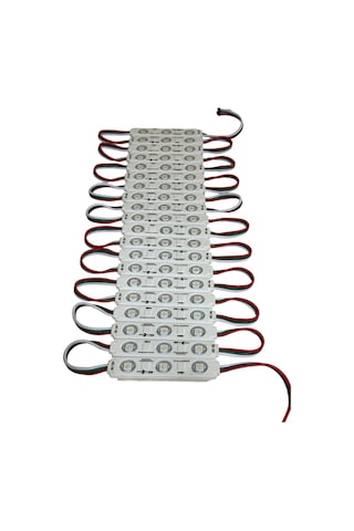 Samsung Rgb Led 3'lü Modül Ws2811 Bireysel Adreslenebilir Işık 5050 Smd Dc 12v Su Geçirmez Ip65 Mağaza Pencere Vitrin Yapışkanlı RGB