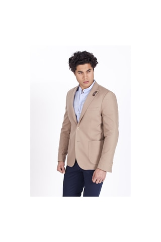 Ncs Jeans Erkek Casual Slim Fit Dar Kesim Blazer Ceket 4864-Camel
