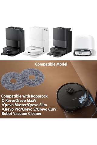 8 Adet Paspas Pedi Paspas Bezi Silme Aksesuarları Roborock Q Revo/qrevo Maxv/qrevo Master/qrevo İnce/qrevo Pro/qrevo S/ Genel
