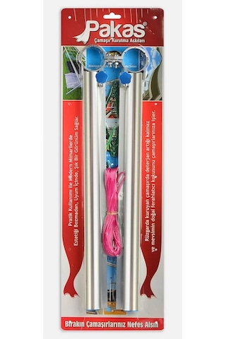 Pakas Katlanabilen Çamaşır Kurutma Askısı Yuvarlak Küpeşte Pks 06 Gümüş