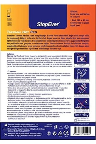 Stopever Thermal Hot Pro Sıcak Terapi Kuşağı - 6'lı Paket Bel, Boyun, Omuz Kas Ağrılarına Karşı 8 Saat Etkili Isı Bandı Hava İle Aktifleşen Doğal Isı Bel, Boyun, Omuz İçin Ekstra Geniş Boyut