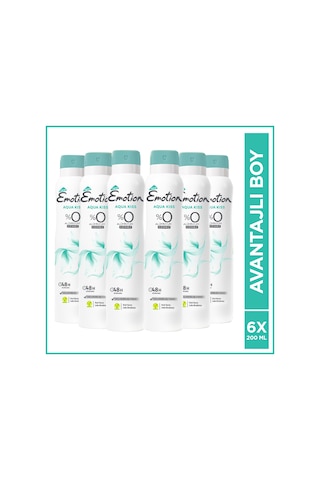 Emotion Aqua Kiss Kadın Sprey Deodorant 6 x 200 ML