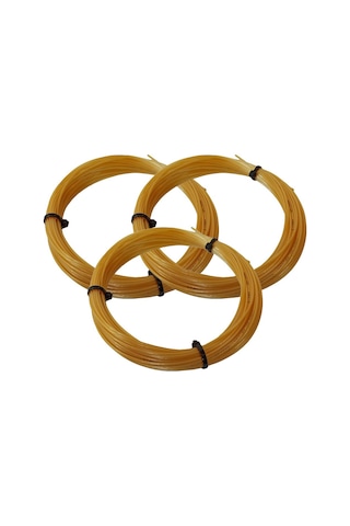 3 Adet Luxilon 4G 1,30 mm. Monofilament Kordaj 12 Metre Altın Sar