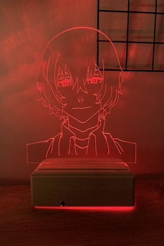 Dazai Osamu 16 Renk Gece Lambası Çok Renkli