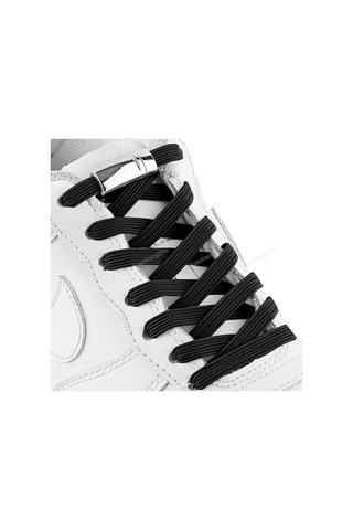 Metal Mıknatıslı Akıllı Elastik Bağcık Kilitle Siyah