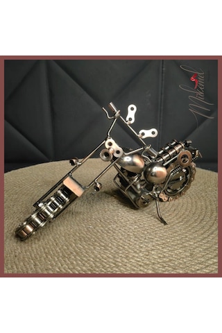 Steampunk Metal Motosiklet Maketi Koleksiyoner Ve Bikerlar İçin