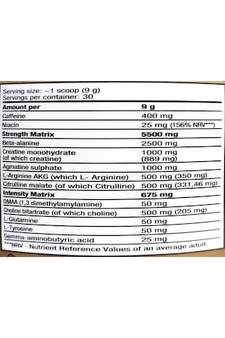 Kevin Levrone Preworkout Dmaa 270 Gram