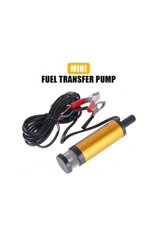 Xuweiwei 1 Bilgisayar 12v Dc Taşınabilir Su Pompası Alüminyum Altın Kabuk Yakıt Transfer Pompası