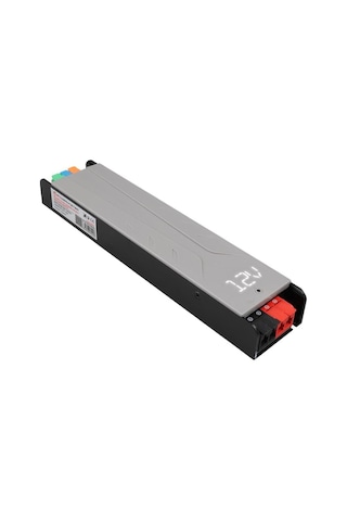 Powermaster Pm-26841 12volt 20amper 240watt Slim Metal Kasa Adaptör Voltaj Göstergeli 238x51x30mm