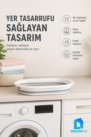 Katlanır Sele 27 Lt Ev Dolap Banyo Düzenleyici Organizer Beyaz-gri