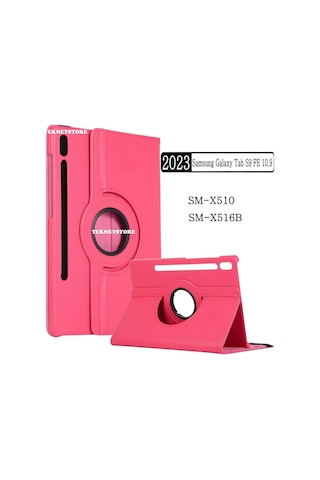 Samsung Galaxy Tab S9 Fe 10.9 Inç Tablet Uyumlu Kılıf 360 Dönebilen Deri Leather New Style Case Kılıf