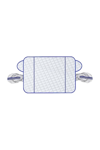 Ranyeek Oto Cam Kapağı Kışlık - Mıknatıslı, Güneş Engeli, Isı Yalıtımı, Gece Yansıtan Şeritli, Mavi, 145x105cm