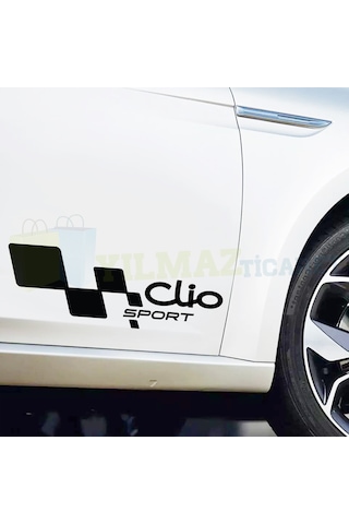 Renault Clio Sport Yan Kapı Altı Oto Sticker Yapıştırma 1 Çift