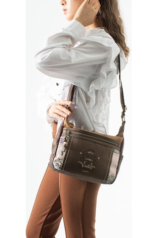 Baginn Amazing Ventis Kadın Postacı Çanta Retro Vegan Deri 27 18 Cm Suni Deri Omuz Çantası Çok Cepli Kahverengi