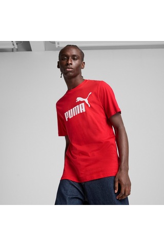 Puma 68253211 Ess No. 1 Logo Tee Unisex Spor Tişört KIrmızı