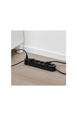 Ikea Koppla 2 Usb Girişli 4'lü Priz, Siyah, 3 M Diğer
